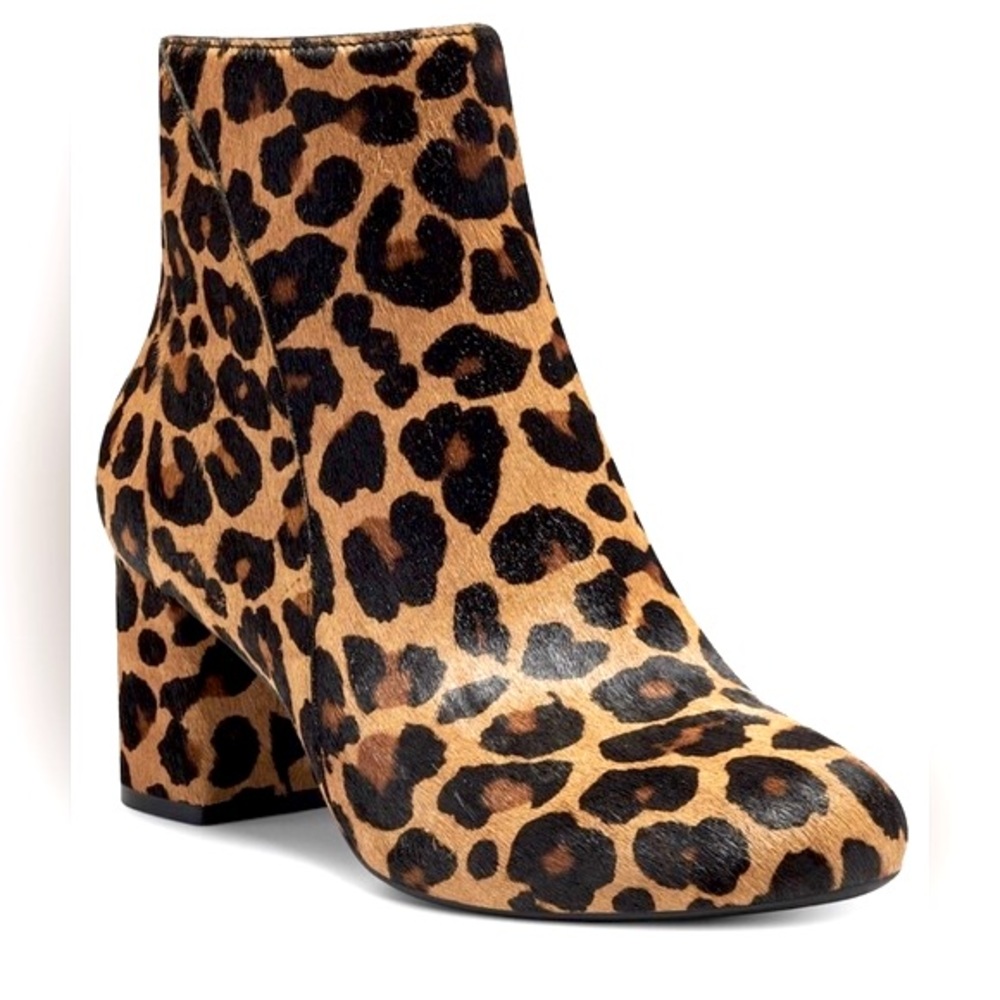 NWT *SOLE SOCIETY* Booties …*POMEROY*…Tan•Black… 🐆LEOPARD🐆 Print … Size: 8.5 M